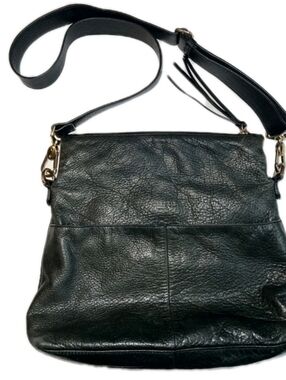 Margot $180 Black Leather Crossbody Shoulder Bag 13x12